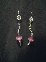 16 Silver, Amethyst Earrings